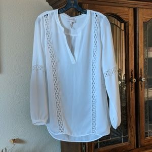 Laundry By Shelli Segal Split Neck Blouse